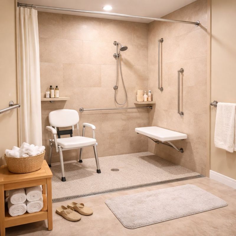 Senior Shower Installation in Portland, ME